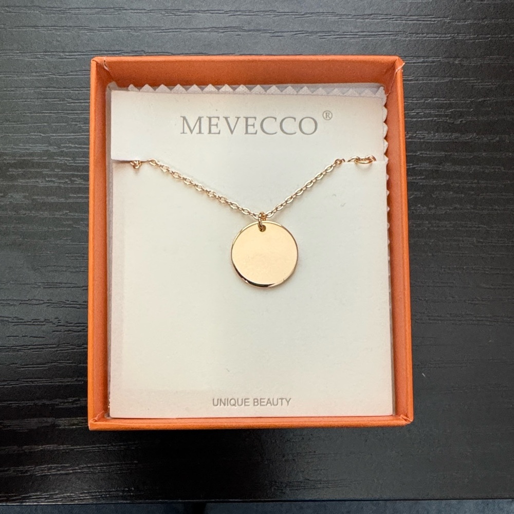 MEVECCO Layer Disc Necklace for Women